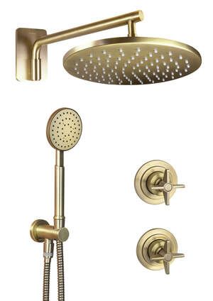 Temisto brass falon belüli zuhanyszett